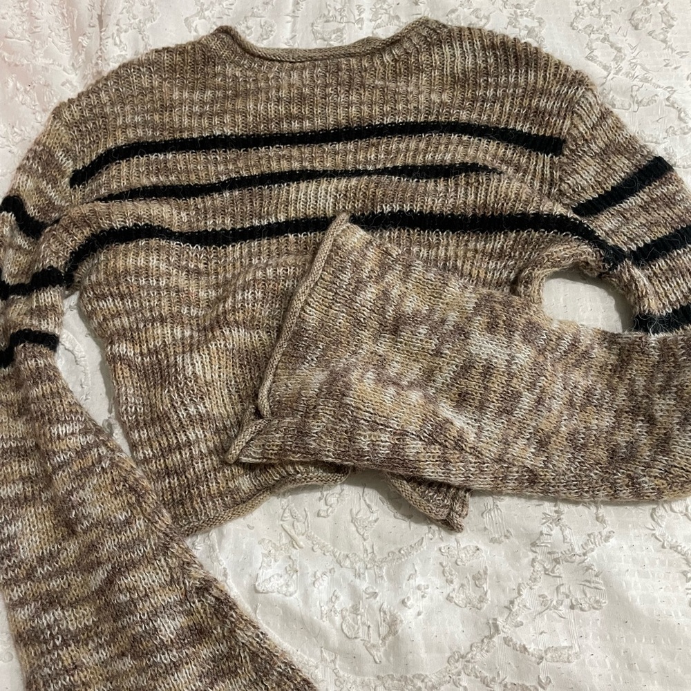 Brown Striped Sweater